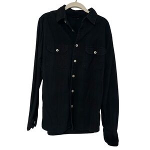Target Black Plaid Flannel Button-up Top Size Medium